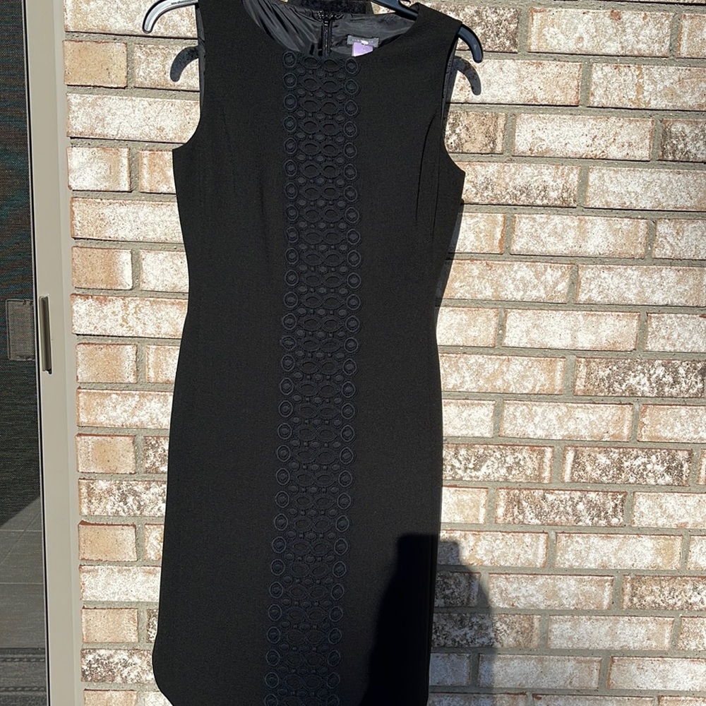 EUC Ann Taylor black formal sheath dress size 2